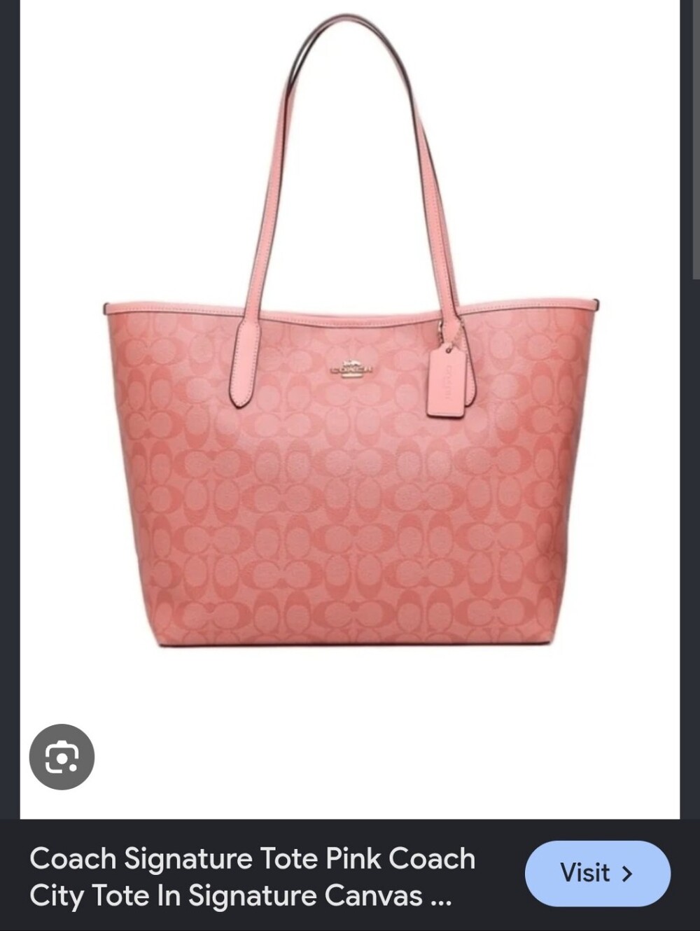 Coach City Tote Candy Pink